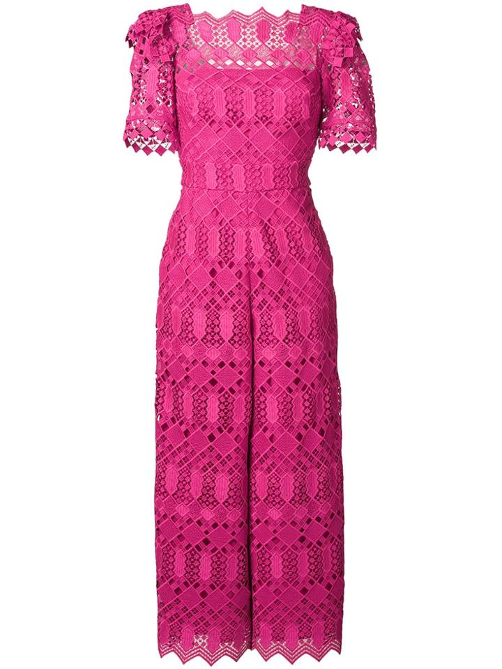 Temperley London Amelia Lace Jumpsuit - Pink
