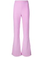 Cushnie High-waisted Flared Trousers - Purple
