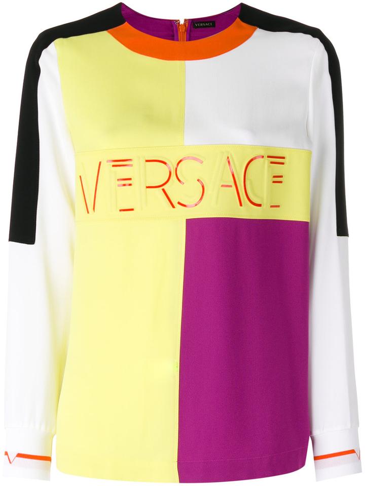 Versace - Block Panel Top - Women - Acetate/viscose - 40, Acetate/viscose