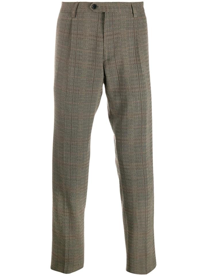 Etro Plaid Tailored Trousers - Neutrals