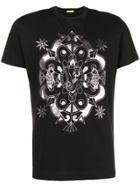 Versace Jeans Silver Metallic Printed T-shirt - Black