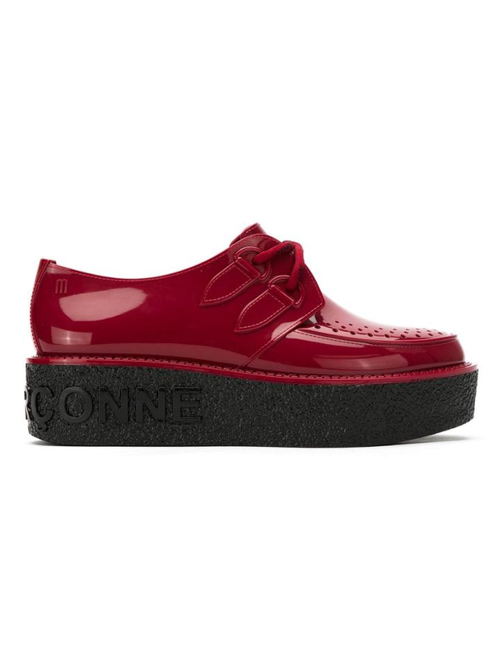 À La Garçonne X Melissa Flatform Creepers - Red
