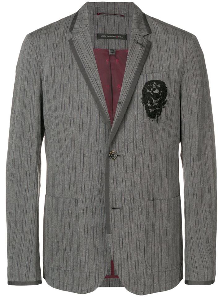 John Varvatos Pinstripe Blazer - Grey