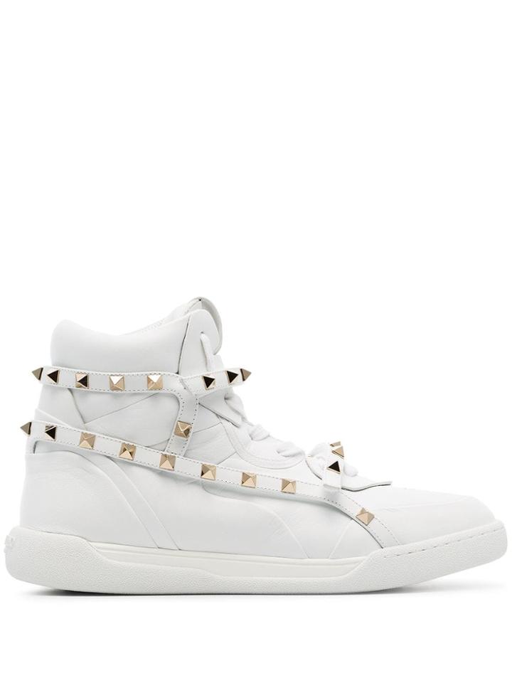 Valentino Garavani Rockstud Hi-top Sneakers - White