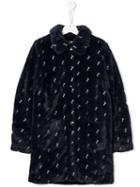 Chloé Teen Faux Fur Coat - Blue