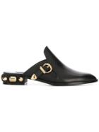 Casadei Side Buckle Mules - Black