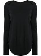Bassike Envelope Scoop Hem T-shirt, Women's, Size: M, Black, Organic Cotton