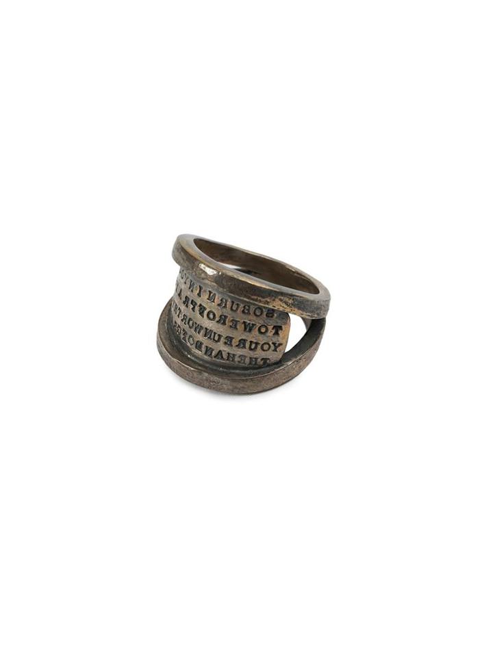 Tobias Wistisen 'script Plate' Ring