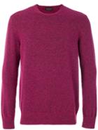 Roberto Collina - Crew Neck Jumper - Men - Polyamide/spandex/elastane/alpaca/merino - 52, Pink/purple, Polyamide/spandex/elastane/alpaca/merino