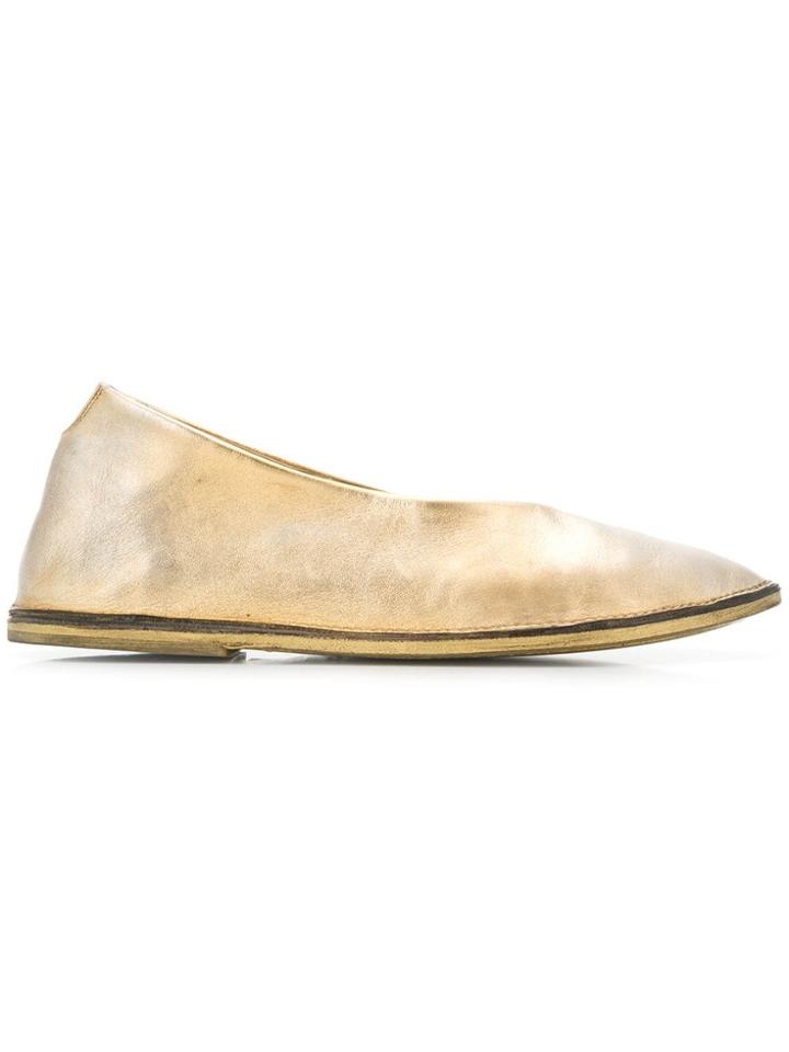 Marsèll Metallic Ballerina Shoes - Gold