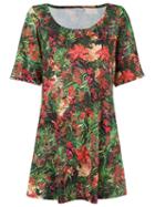 Lygia & Nanny Round Neck Printed Dress, Women's, Size: 40, Green, Polyamide/spandex/elastane