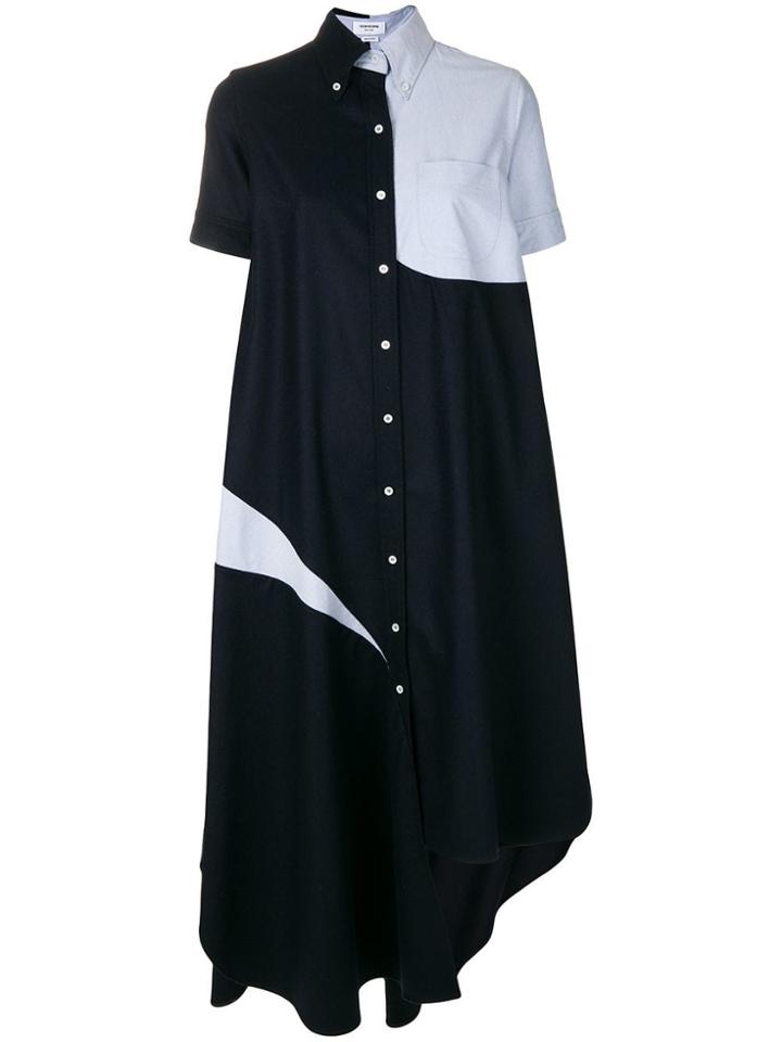Thom Browne Flannel Shirt Dress - Blue