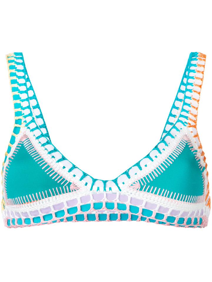 Kiini - Liv Bikini Top - Women - Nylon/polyester/spandex/elastane - M, Blue, Nylon/polyester/spandex/elastane
