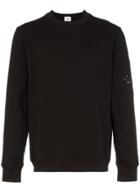 Cp Company Logo Badge Cotton Jumper - Black