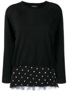 Twin-set Fine Knit Layered Sweater - Black