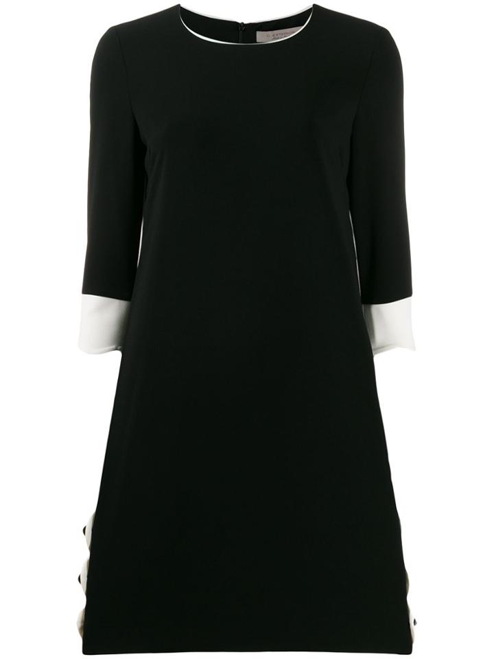 D.exterior Scalloped Midi Dress - Black