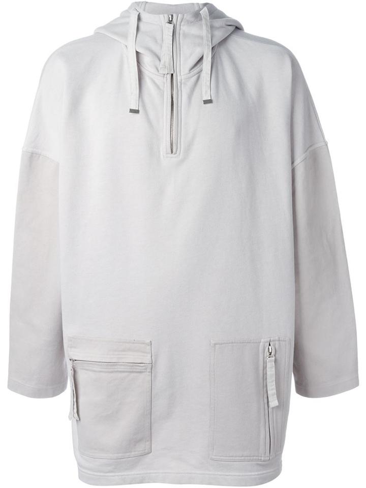 Blood Brother Zip Pocket Hoodie, Men's, Size: Large, Nude/neutrals, Cotton/polyester
