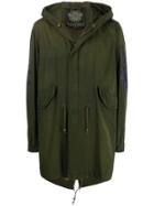 Mr & Mrs Italy Printed Parka Coat - Green