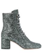 Miu Miu Glitter Ankle Boots - Grey