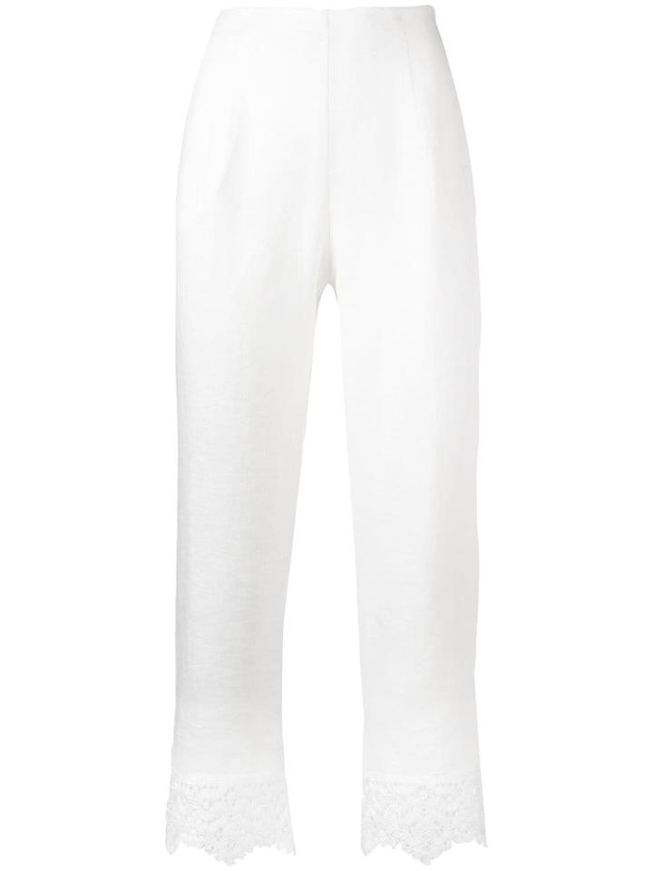 Ermanno Scervino Lace Trimmed Trousers - White