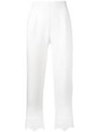 Ermanno Scervino Lace Trimmed Trousers - White
