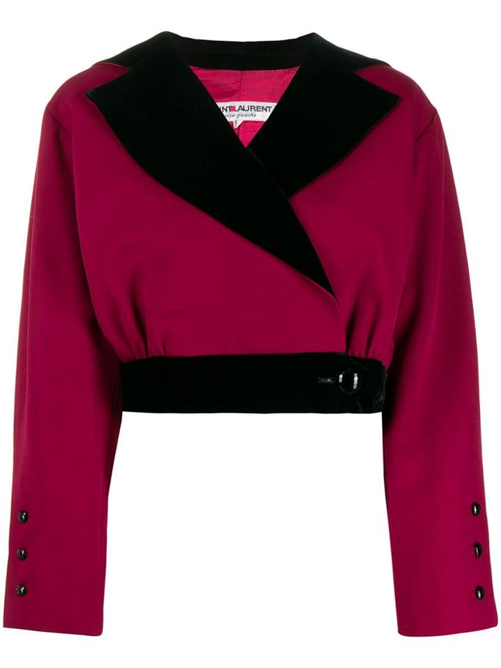 Yves Saint Laurent Pre-owned 1980's Cropped Jacket - Red