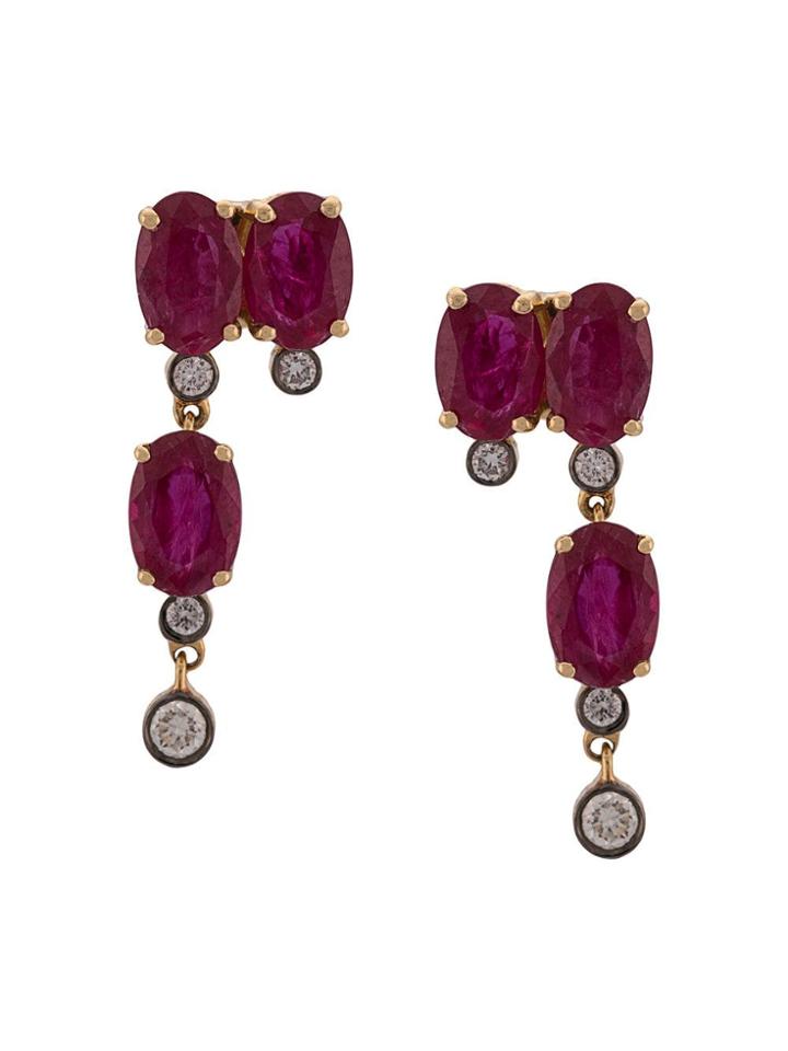 Yannis Sergakis Triplet Stud Earrings - Gold