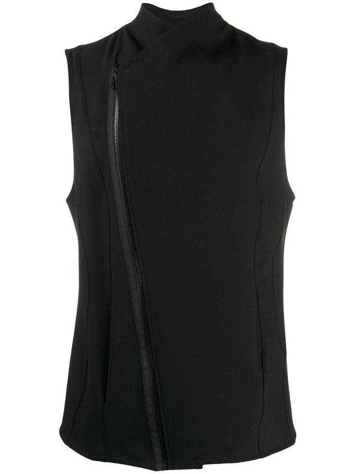 Alchemy Off-center Zip Deconstructed Jacket - Black
