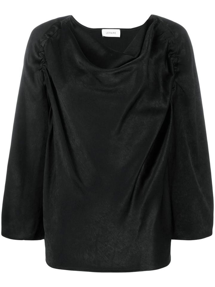 Lemaire Cowl Neck Blouse - Black