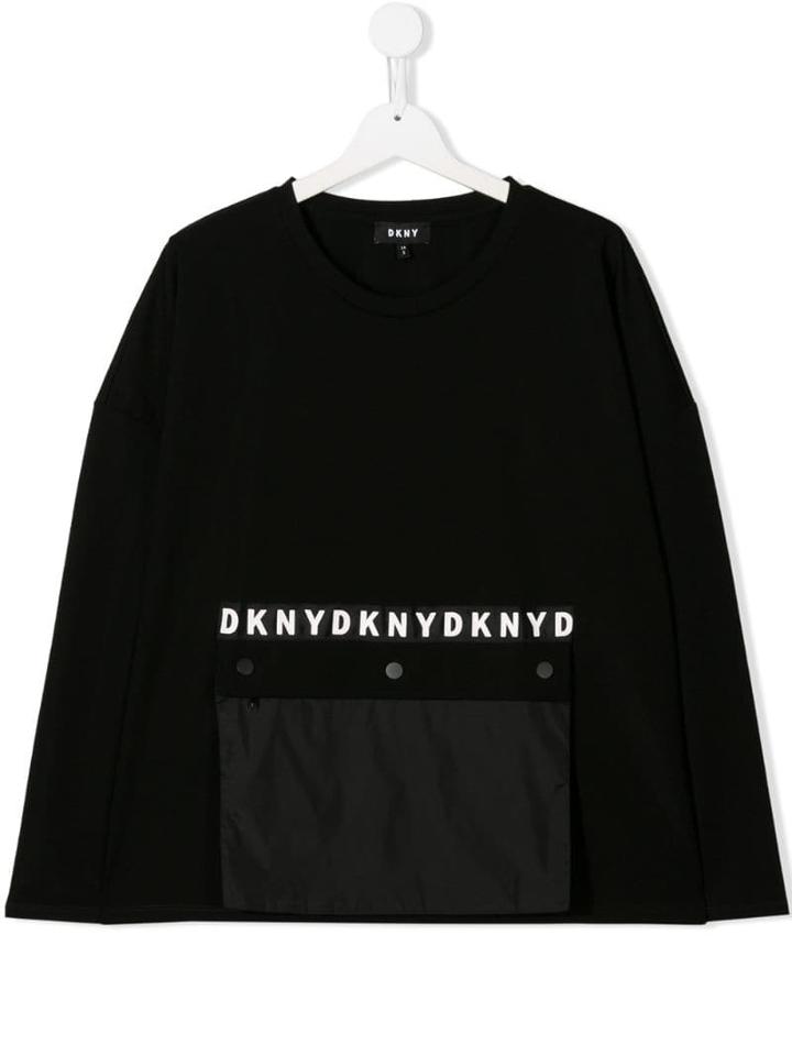 Dkny Kids Printed Logo Sweatshirt - Black