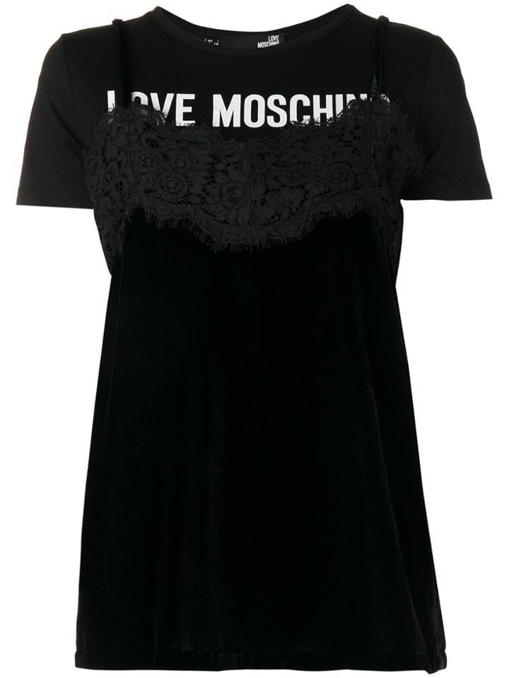 Love Moschino T-shirt Detail Blouse - Black