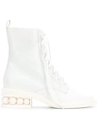 Nicholas Kirkwood Suzi Combat Boots - White