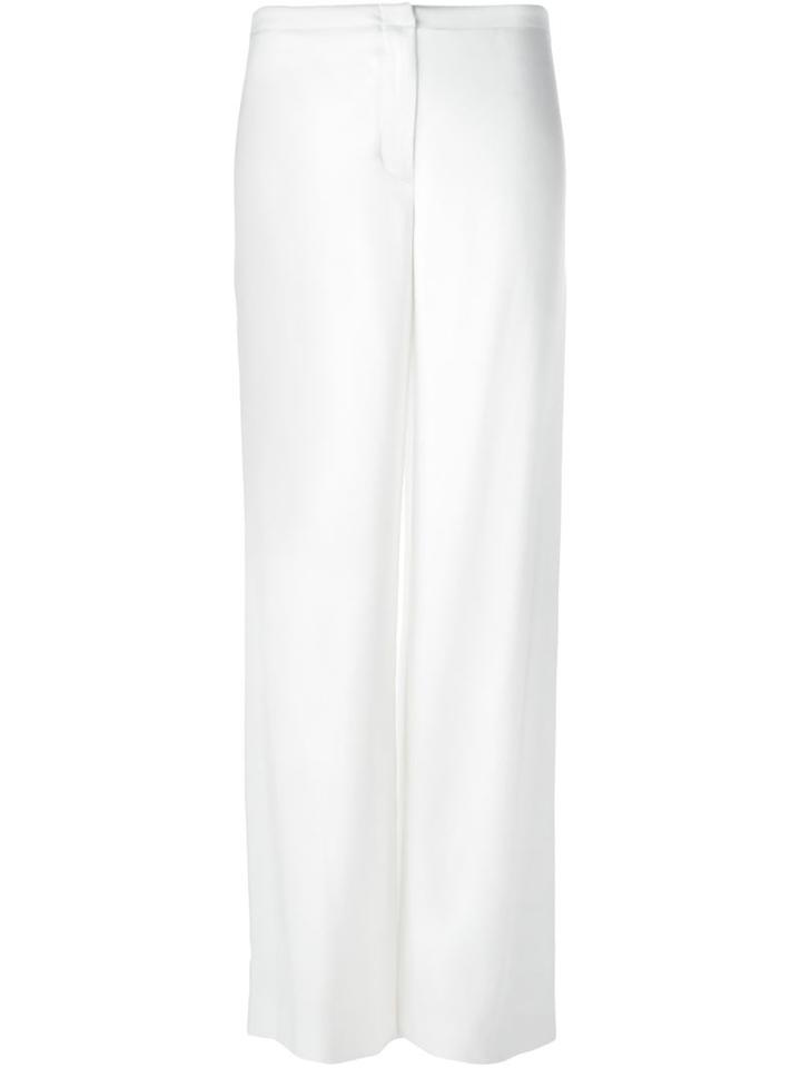 Helmut Lang Wide Leg Trousers, Women's, Size: 6, White, Acetate/viscose