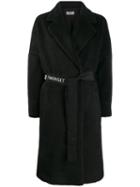 Twin-set Logo Belt Coat - Black