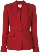Cinq A Sept Single-breasted Belted Blazer - Red