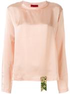 The Gigi Scarf Tab Blouse - Nude & Neutrals
