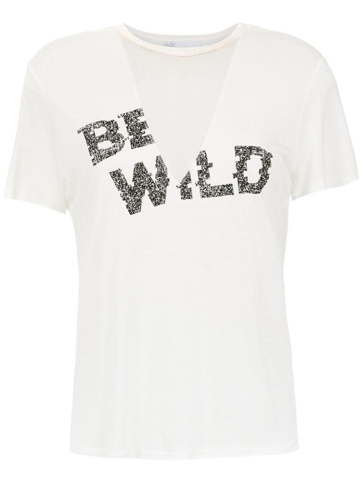 Nk Linen Printed T-shirt - White