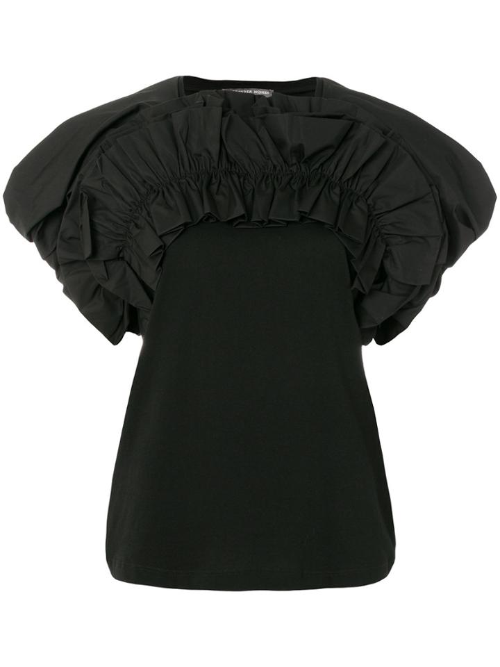 Alexander Mcqueen Ruffle Detail Blouse - Black