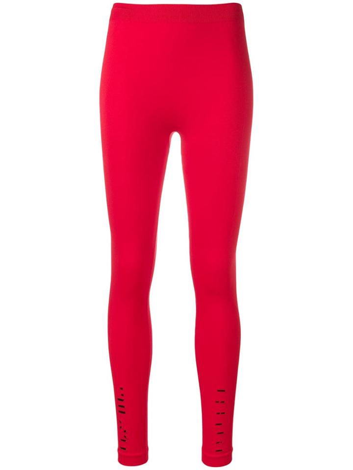 Unravel Project Mid Rise Leggings - Red