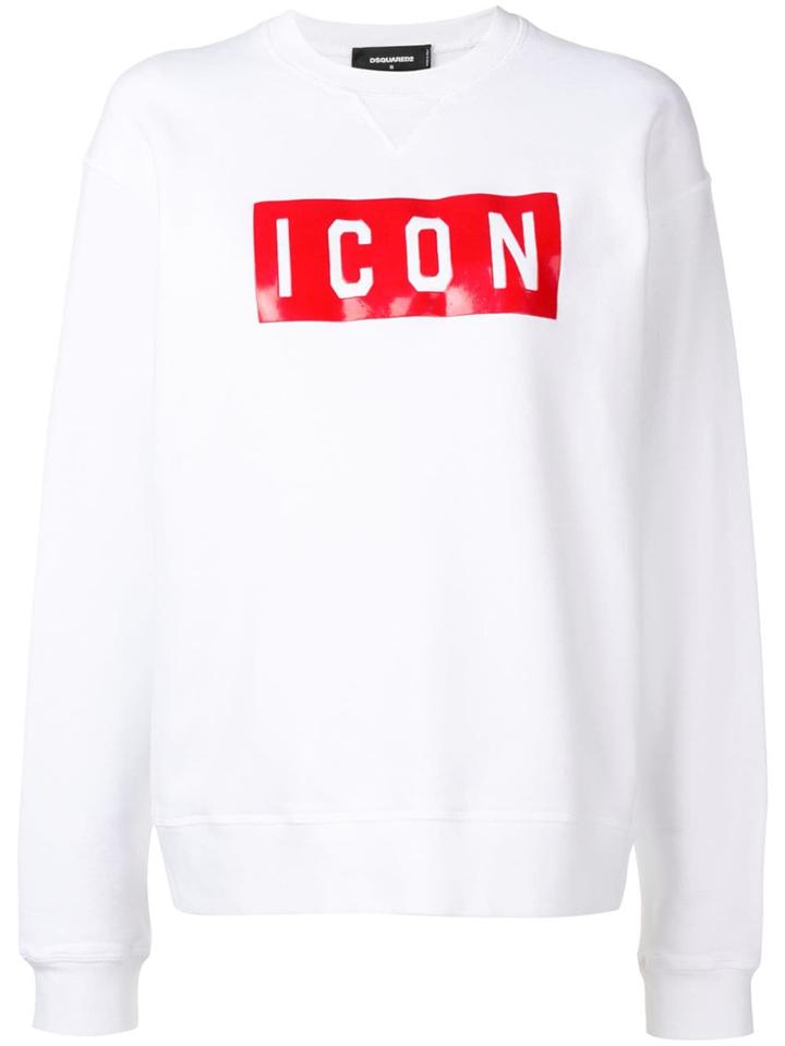 Dsquared2 Icon Print Sweatshirt - White