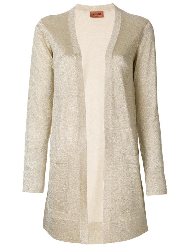 Missoni Long Open-front Cardigan - Metallic