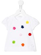 Il Gufo - Floral Appliqué T-shirt - Kids - Cotton/spandex/elastane - 12 Mth, Toddler Girl's, White