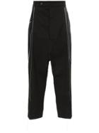Rick Owens Thread Detail Cotton Trousers - Black