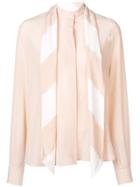 Givenchy Neck-tied Long Sleeve Blouse - Neutrals