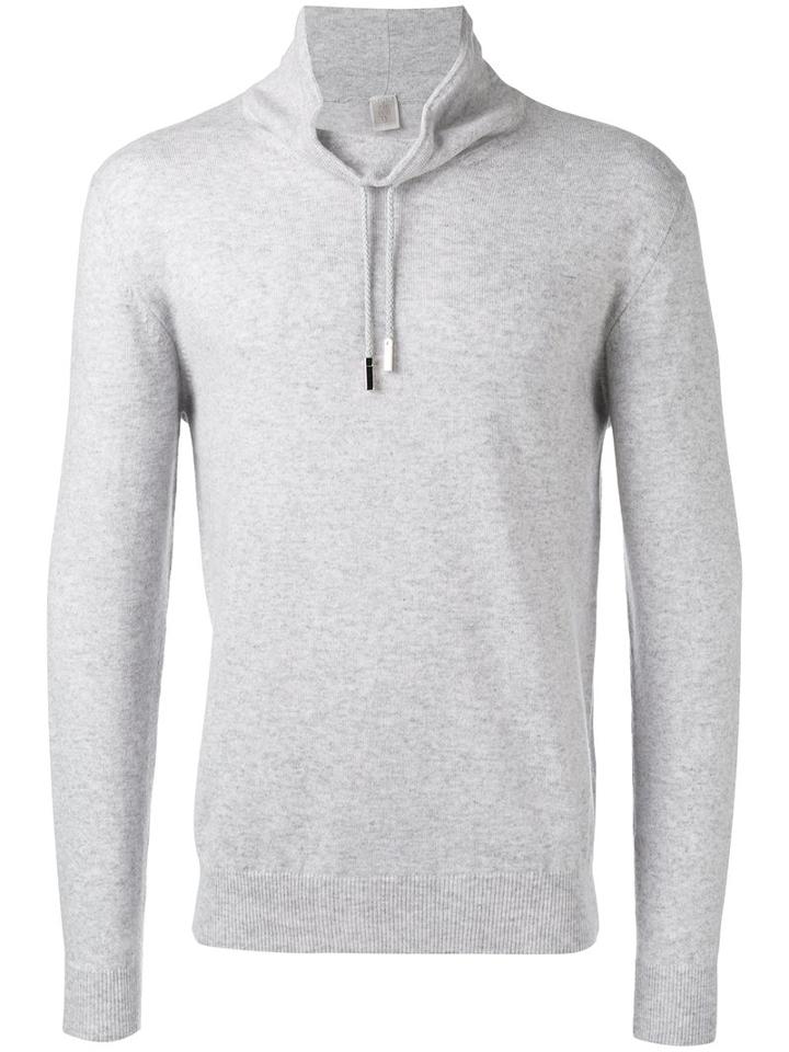 Eleventy Cashmere Drawstring Jumper, Men's, Size: Xl, Grey, Cashmere