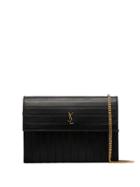 Saint Laurent Black Victoire Quilted-leather Crossbody Bag