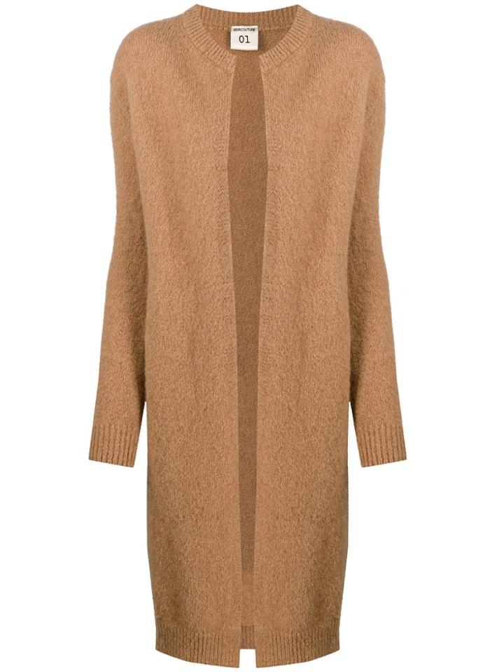 Semicouture Long-sleeve Midi Cardigan - Brown