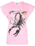 Msgm Scorpion Print T-shirt - Pink