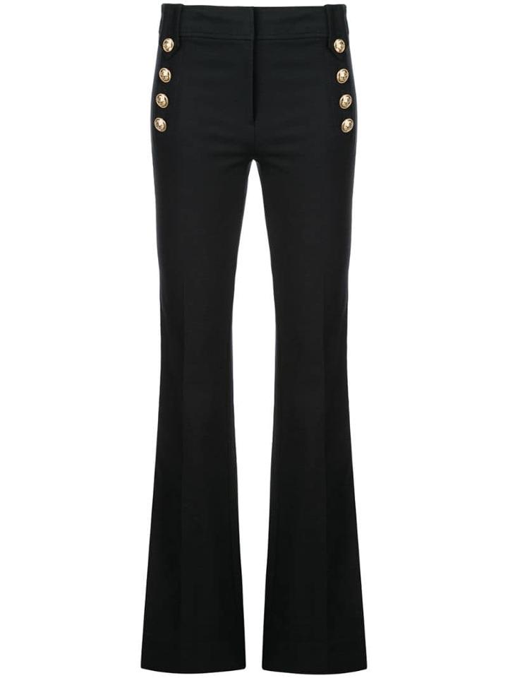 Derek Lam 10 Crosby Robertson Flare Trouser With Sailor Buttons - Blue