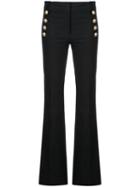 Derek Lam 10 Crosby Robertson Flare Trouser With Sailor Buttons - Blue
